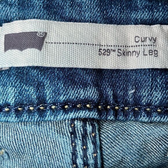 Levi’s 529 Curvy Skinny Leg Jeans in Blue Wash Women’s 8/29 - Picture 7 of 9